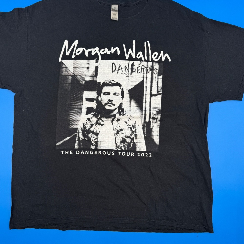 Morgan Wallen The Dangerous Tour 2022 Black T Shirt‎ XL